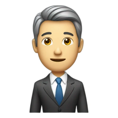 businessman with hand on ear sticker