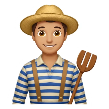 Gondolier striped shirt sticker