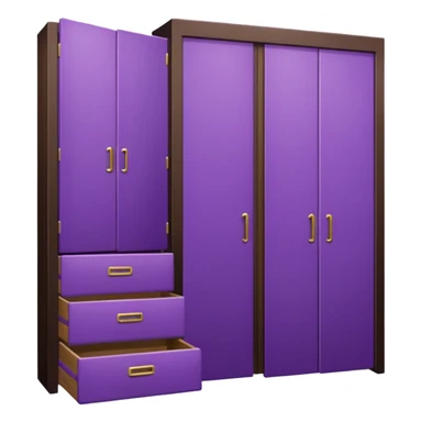 42-foot purple steps in floor map way to wardrobe closet sticker