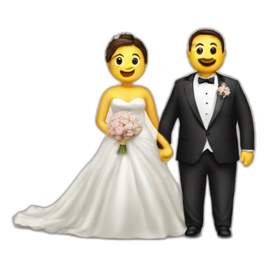 Fatty couple wedding silk sticker