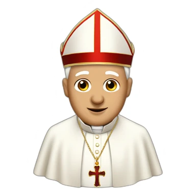 A pope with a hat backwards sticker