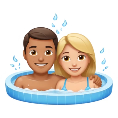 jacuzzi pareja sticker