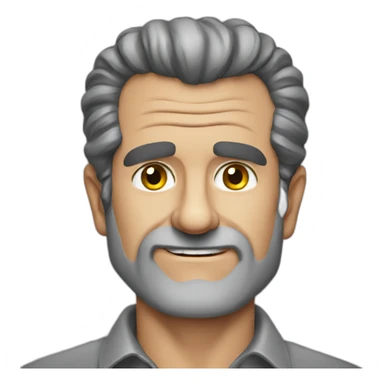 Mel Gibson cartoon wearing shirt sticker