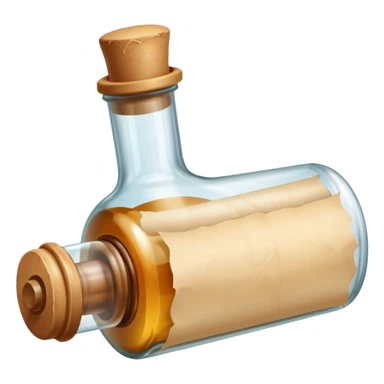 A Message Bottle, paper inside sticker