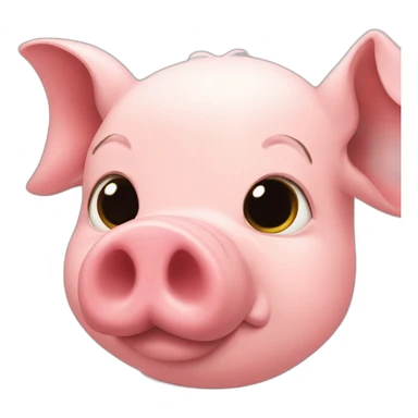 Pig Kissing sticker