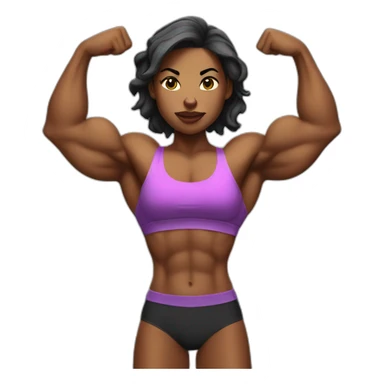 Strong muscle girl sticker