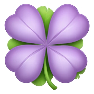 four leaf light purple clover sticker
