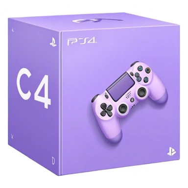 Aesthetic CD ps4 game box in lavender color sticker