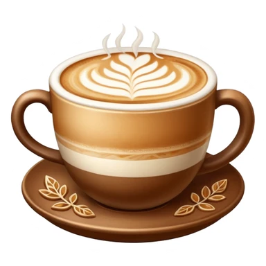 latte art in a cup, cozy atmosphere sticker