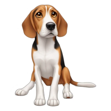 Beagle-Doberman mix laying upside down sticker