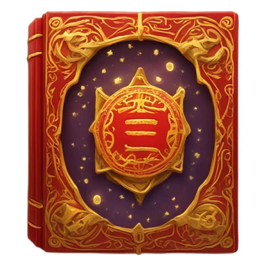 red magical book sticker
