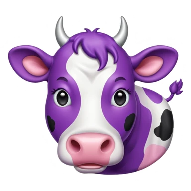 purple cow sticker