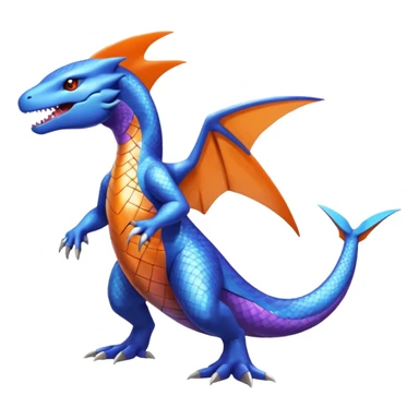 Shiny Koraidon-Latios-Salandit-Fakémon-hybrid-creature (full body)  sticker