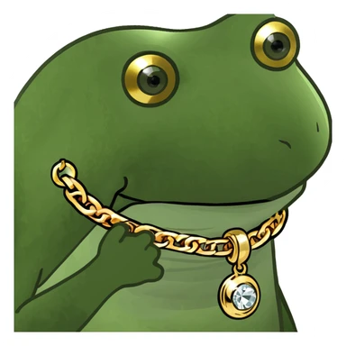 gold based swag  frog lady sticker