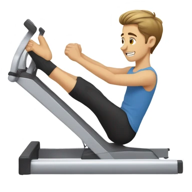 White brown hair no beard young male doing pilates sticker