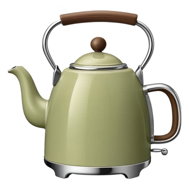 pale olive smeg teapot sticker