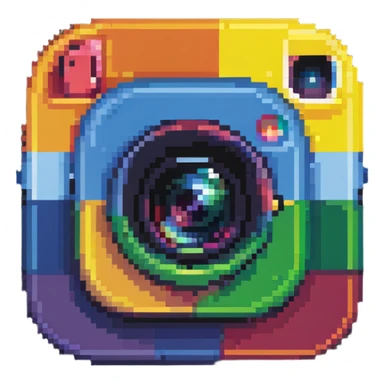 Instagram camera logo sticker