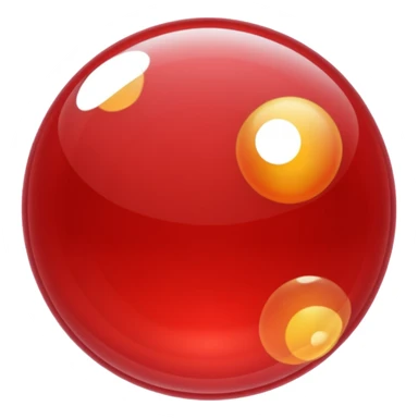 red transparent sparkling bubble sticker