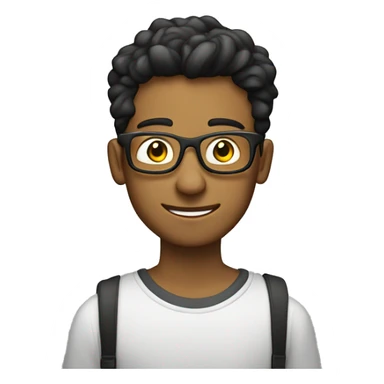 joven de 20 años programador con lentes sticker