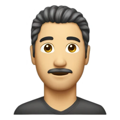 side man mullet haircut sticker