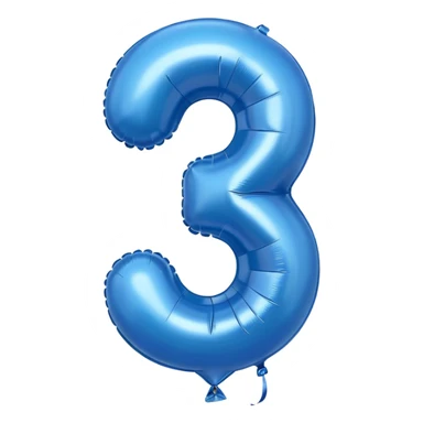 blue balloon with number 55 sticker