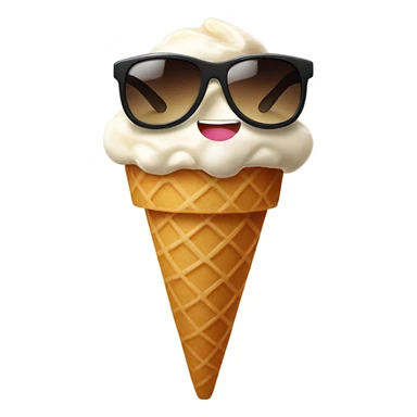 Ice cream wearing sunglasses  sticker