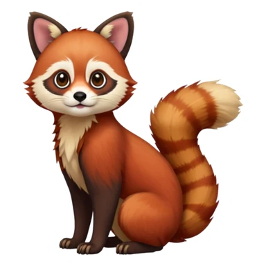 Cacomistle-tanuki-Red-Panda-caracal-animal-hybrid (full body) sticker