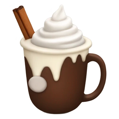 Hot chocolate with marshmallow sticker
