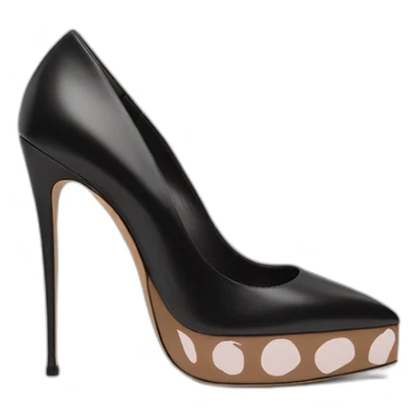 VALENTINO Tan-go PLATFORM PUMP black sticker