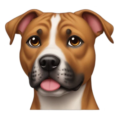 Staffy chien fauve panache sticker