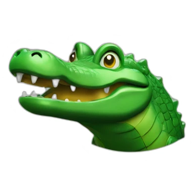 alligator animatronic coin sticker