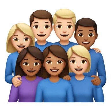 group of young people sticker