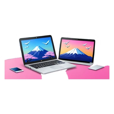 “VIBE25:Tokyo — neon cityscape 🌆 + Mount Fuji 🗻 + cherry blossoms 🌸 + laptops 💻 + origami cranes 🕊️, modern meets traditional, bold and futuristic.” sticker