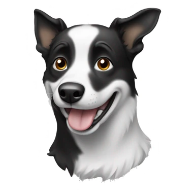 black and white merrel happy dog sticker