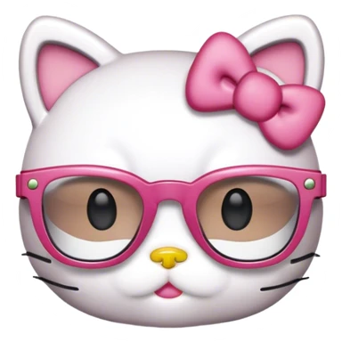 HelloKitty with cool glasses sticker