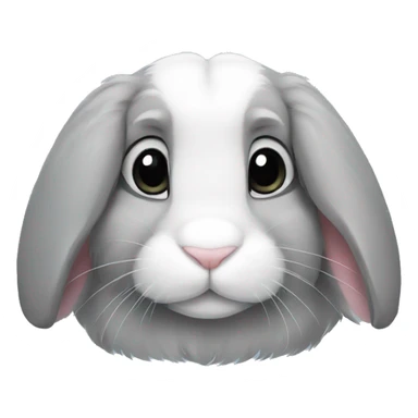 Grey bunny lop sticker