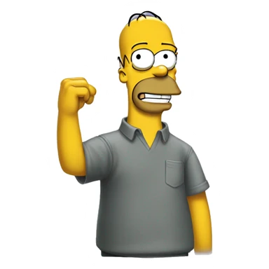 homer Simpson saying hi Zoey sticker