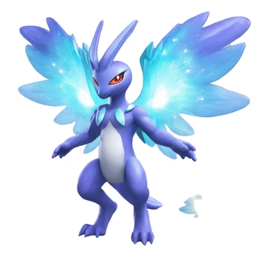 Celestial Godly Crystallic Colorful Vibrant Colors Flying Advanced Fakémon-Legendary-Pokémon-Creature Full Body sticker