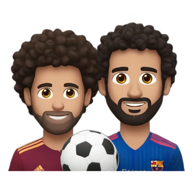 Messi and Mohamed Salah sticker