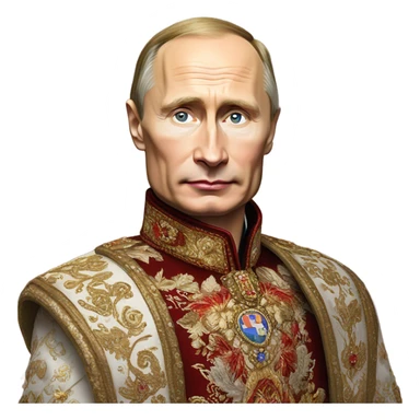vladimir putin in Romanov dress, full body sticker