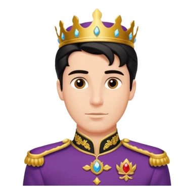 old adult prince eric with prince uniform sticker