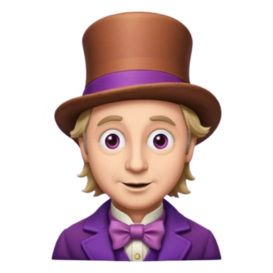 Wonka violet sticker