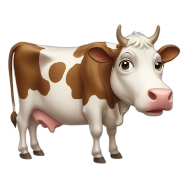 Crying cow sticker