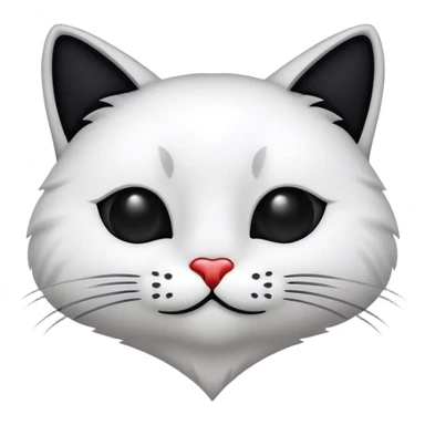 A Heart in the shape of a cat sticker