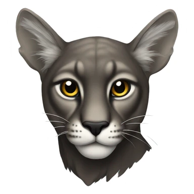 winged black puma sticker