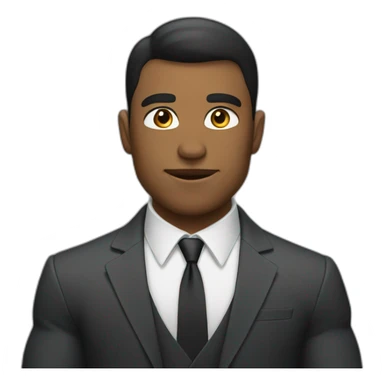 muscular guy in a suit sticker