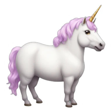 À fat unicorn sticker