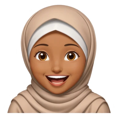 A hijabi girl laughing  sticker