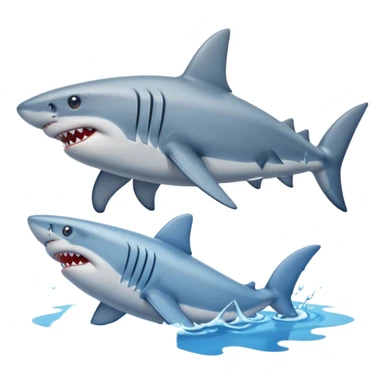 shark with legs in the sea with a blue shoe  sticker