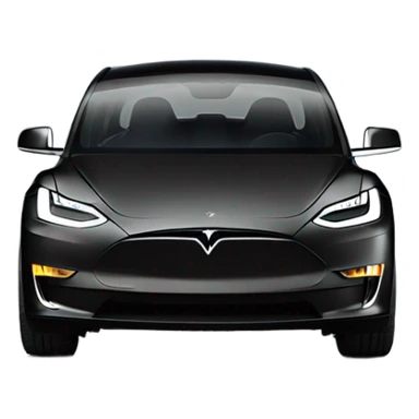Tesla model y black front view sticker